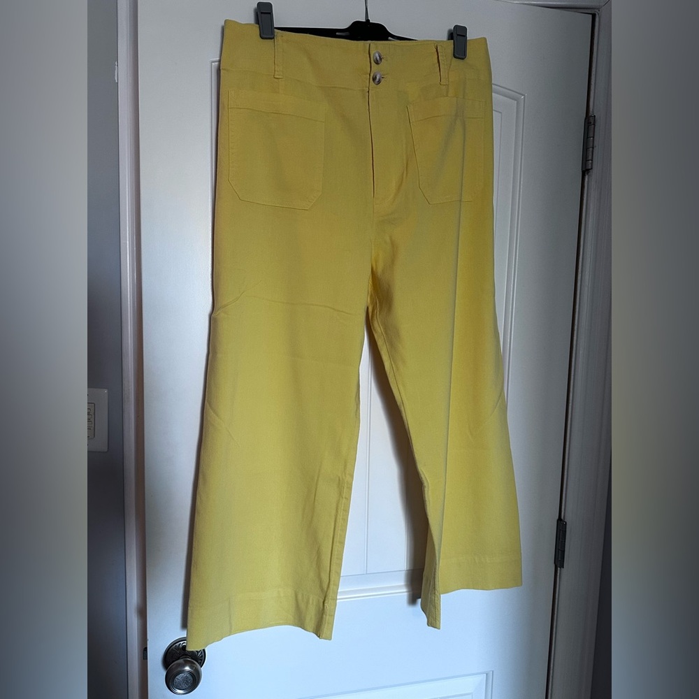 LC Lauren Conrad Wide Leg High-Rise Crop Pants - Picture 2 of 6